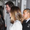 Ben Affleck, Jennifer Garner, Emily Blunt, John Krasinski, Matt Damon et Luciana Barroso à la sortie du restaurant Madeo à West Hollywood, le 12 novembre 2014.