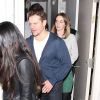 Emily Blunt, Matt Damon et Luciana Barroso à la sortie du restaurant Madeo à West Hollywood, le 12 novembre 2014.