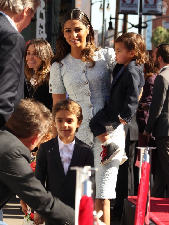 Camila Alves, Levi McConaughey, Livingston McConaughey - Matthew McConaughey reçoit son étoile sur le Walk of Fame à Hollywood, le 17 novembre 2014.