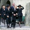 La princesse Kristine Bernadotte et la comtesse Madeleine en juillet 2003 lors des funérailles du prince Carl Bernadotte.