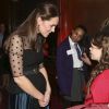 Kate Middleton, enceinte, lors d'un événement Place2Be à Londres le 19 novembre 2014.