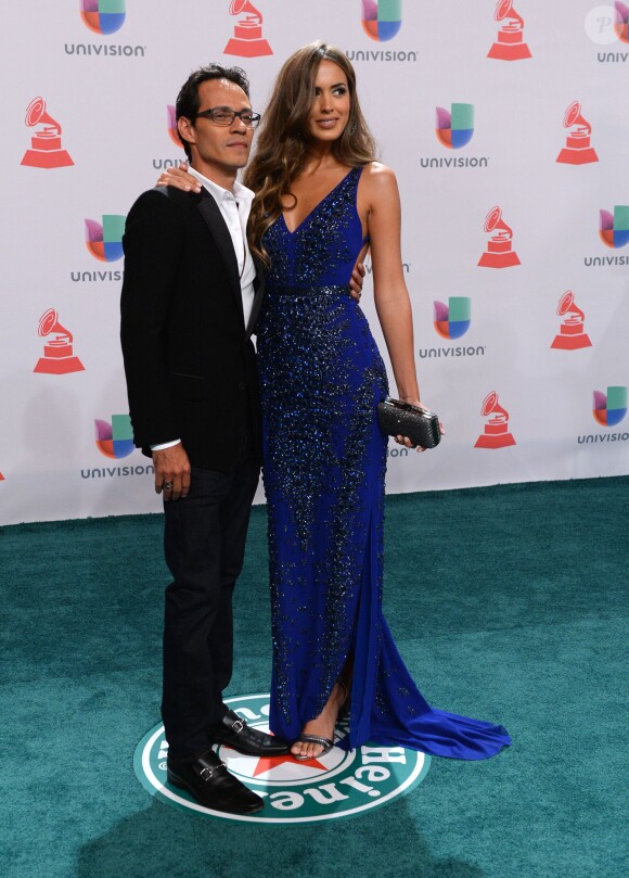 Marc Anthony et Shannon de Lima sur le tapis rouge des Annual Latin Grammy Awards au MGM Grand Garden Arena à Las Vegas, le 20 novembre 2014.