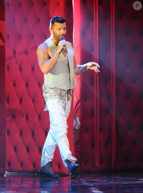Ricky Martin sur la scène des Annual Latin Grammy Awards au MGM Grand Garden Arena à Las Vegas, le 20 novembre 2014.