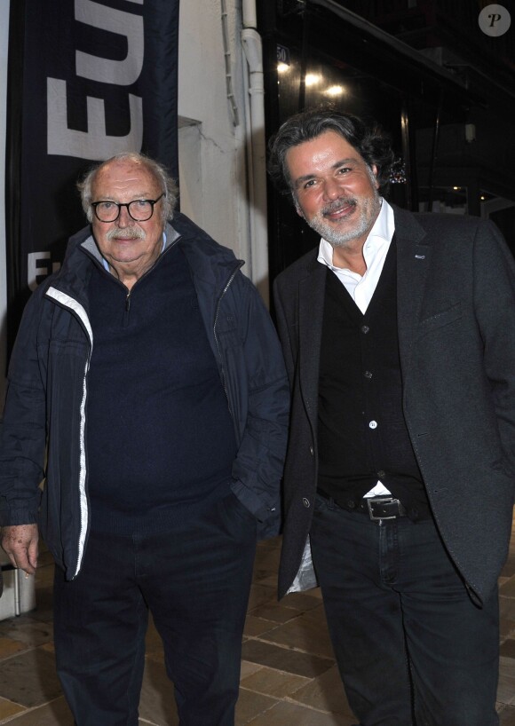 Jean Becker et Christophe Barratier lors de l'ouverture du Festival du Cinéma et Musique de Film de la Baule jeudi 20 novembre 2014 au cinéma le Gulf Stream