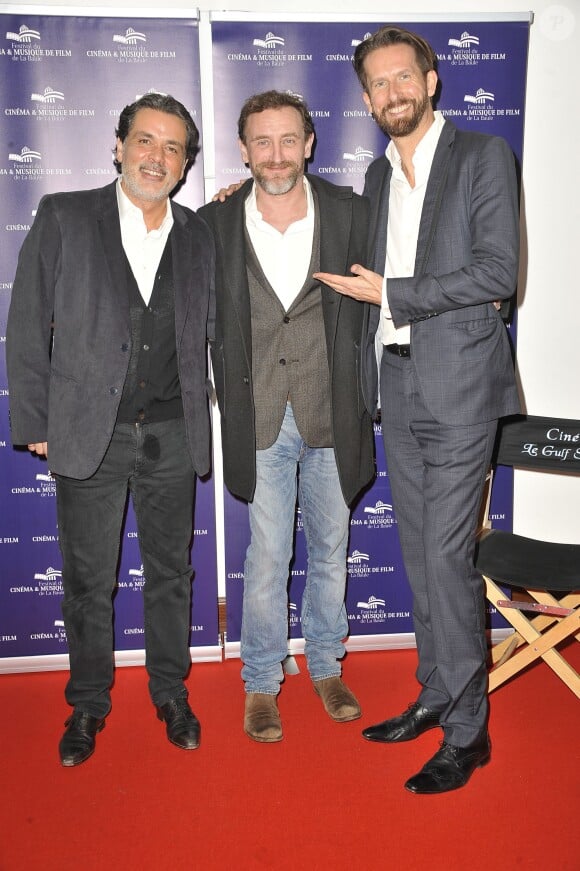 Chistophe Barratier avec Jean-Paul Rouve et Sam Bobino à la première édition du Festival du Cinéma et Musique de Film de la baule, le 21 novembre 2014