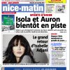 La "une" du journal Nice Matin du dimanche 23 novembre