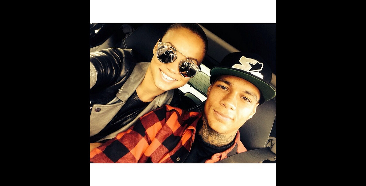 Photo : Gregory Van der Wiel et sa compagne Stéphanie Bertram Rose - photo  issue du compte Instagram du joueur du PSG le 13 novembre 2014 - Purepeople