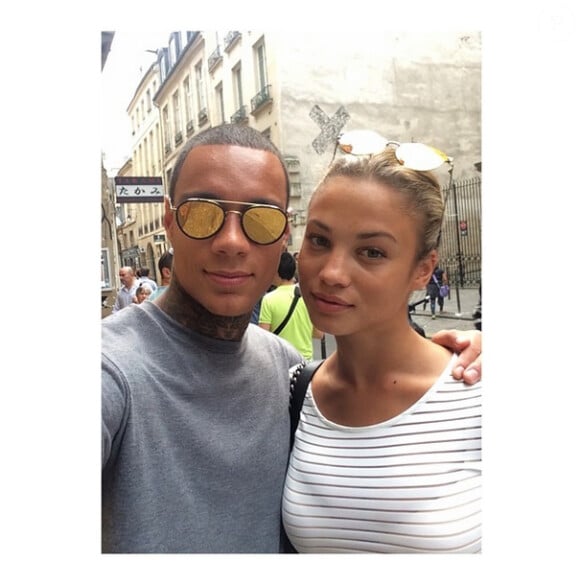 Gregory Van der Wiel et sa compagne Stéphanie Bertram Rose - photo issue du compte Instagram du joueur du PSG le 19 juillet 2014