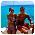  Gregory Van der Wiel et sa compagne St&eacute;phanie Bertram Rose - photo issue du compte Instagram du joueur du PSG le 24 d&eacute;cembre 2013 