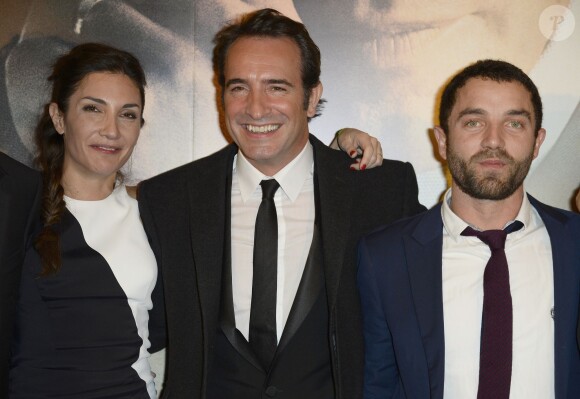 Audrey Diwan, Jean Dujardin, Guillaume Gouix - Avant-première du film "La French" au cinéma Gaumont Opéra à Paris, le 25 novembre 2014.