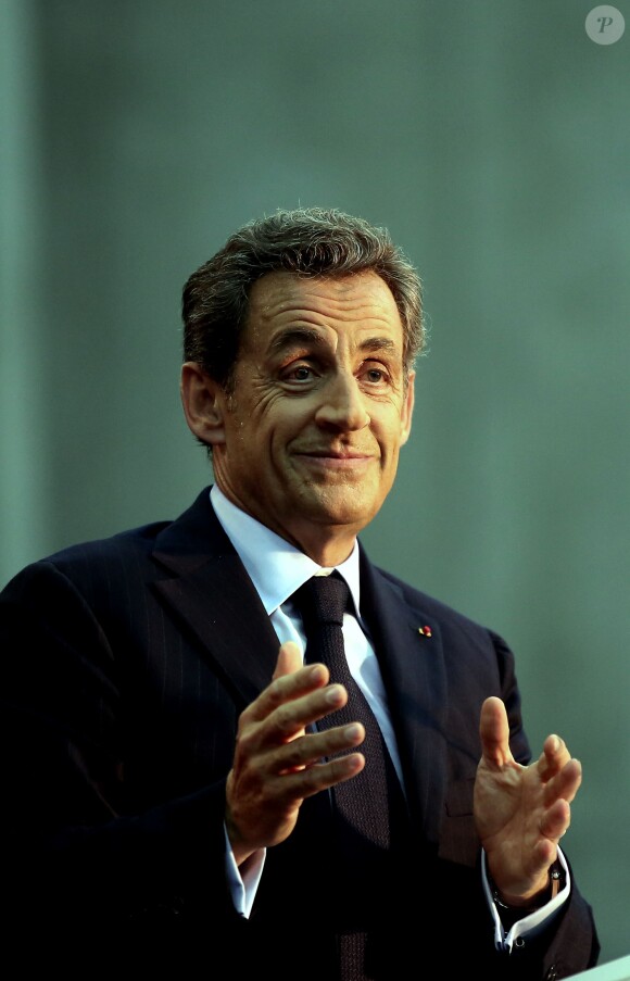 Nicolas Sakozy lors de son meeting à Boulogne-Billancourt le 25 novembre 2014