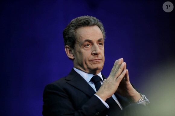 Nicolas Sakozy lors de son meeting à Boulogne-Billancourt le 25 novembre 2014