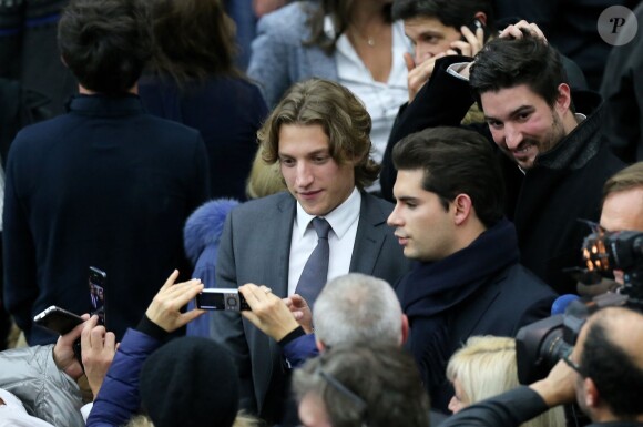 Jean Sarkozy au meeting de son père Nicolas Sakozy à Boulogne-Billancourt le 25 novembre 2014
