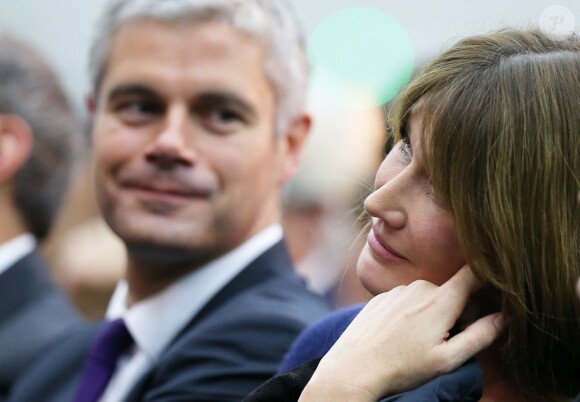 Carla Bruni-Sarkozy lors du meeting de Nicolas Sakozy à Boulogne-Billancourt le 25 septembre 2014