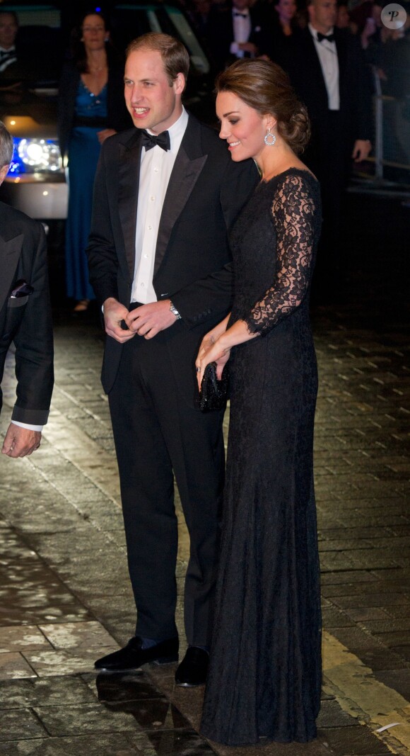 Le prince William et Kate Middleton au Palladium pour la Royal Variety Performance, le 13 novembre 2014