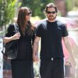 Exclusif - Christian Bale et sa femme Sibi Blazic enceinte sortent de chez le médecin à Santa Monica, le 20 mai 2014.