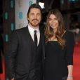 Christian Bale et sa femme Sibi à Londres, le 16 février 2014.