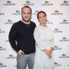 Exclusif - François-Xavier Demaison et sa femme Emmanuelle assistent à la soirée d'inauguration du nouveau concept store Premium Lacoste, situé Rue de Sèvres, à Paris. Le 2 décembre 2014.