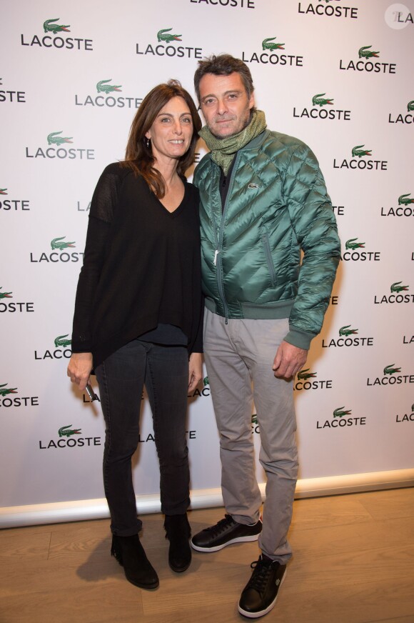 Exclusif - Laurence Katché et Philippe Dajoux assistent à la soirée d'inauguration du nouveau concept store Premium Lacoste, situé Rue de Sèvres, à Paris. Le 2 décembre 2014.