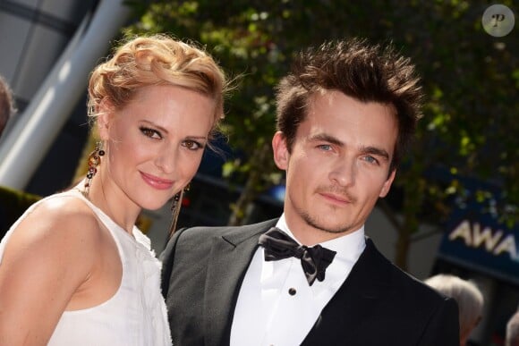 Rupert Friend et sa fiancée Aimee Mullins à Los Angeles, le 15 septembre 2013. 