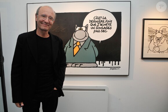 Philippe Geluck - Vernissage de l'exposition "Tout L'Art Du Chat" de Philippe Geluck à la galerie Huberty-Breyne à Paris, le 14 octobre 2014