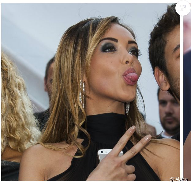 Montage d'images d'Ayem Nour et Nabilla au Festival de Cannes 2014. ©Abaca Press