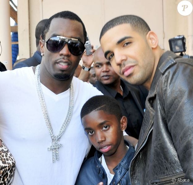 Free, Diddy, son fils Christian et Drake aux BET Awards 2010 à Los Angeles.
