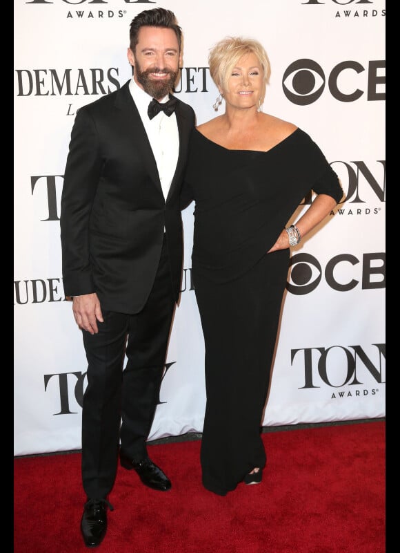 Hugh Jackman et sa femme Deborra-Lee Furness à la 68ème cérémonie des Tony Awards à New York le 8 juin 2014. ©BESTIMAGE
