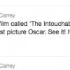 Capture d'écran du post de Jim Carrey sur le film Intouchables (Twitter)