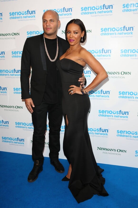 Melanie Brown (Mel B) et son mari Stephan Belafonte lors de la soirée de gala "Serious Fun Children's Network" à Londres, le 4 novembre 2014.