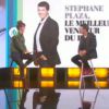 Stéphane Plaza et Daphné Bürki, sur le plateau du Tube sur Canal+, le samedi 13 décembre 2014.