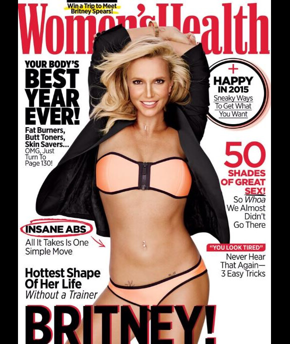 Britney Spears en couverture de Women's Health janvier/février 2015