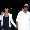 Stevie Wonder et sa chérie Tomeeka Robyn Bracy à la sortie du concert de Jay Z et Beyonce à Los Angeles, le 3 août 2014