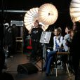 Exclusif - Laeticia Hallyday - Backstage de l'enregistrement de l'émission spéciale "Johnny, la soirée événement", qui sera diffusée sur TF1 en prime time le 20 décembre.