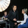 Exclusif - Nikos Aliagas et Laeticia Hallyday - Backstage de l'enregistrement de l'émission spéciale "Johnny, la soirée événement", qui sera diffusée sur TF1 en prime time le 20 décembre 2014.