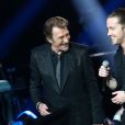 Exclusif - Johnny Hallyday et Julien Doré - Enregistrement de l'émission spéciale "Johnny, la soirée événement", qui sera diffusée sur TF1 en prime time le 20 décembre 2014.