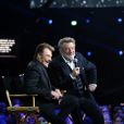 Exclusif - Eddy Mitchell et Johnny Hallyday - Enregistrement de l'émission spéciale "Johnny, la soirée événement", qui sera diffusée sur TF1 en prime time le 20 décembre 2014.
