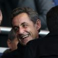 Manuel Valls, Nicolas Sarkozy - People au match PSG-Montpellier lors de la 19ème journée de Ligue 1 au Parc des Princes, le 20 décembre 2014.