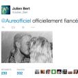 Aurélie Dotremont et Julien Bert sont officiellement fiancés !
