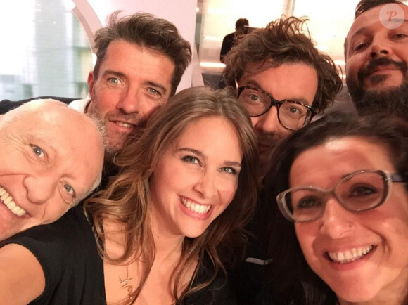 Ophélie Meunier épanouie avec sa nouvelle famille de La Nouvelle Édition de Canal+, le 23 septembre 2014