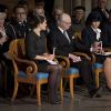 La princesse Victoria, le roi Carl XVI Gustaf, la reine Silvia et le prince Daniel de Suède assistaient le 26 décembre 2014 en la cathédrale d'Uppsala à une messe commémorant les 10 ans du tsunami, dans lequel près de 500 de leurs compatriotes ont trouvé la mort.