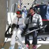 Gwen Stefani, son mari Gavin Rossdale et leurs enfants Zuma et Kingston font du ski en famille au Mammoth Mountain Resort à Mammoth, le 29 décembre 2014. 