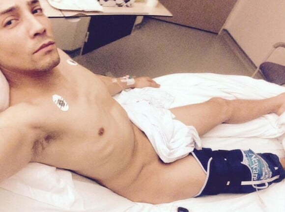 Steevy Boulay nu à l'hôpital, le 2 janvier 2015