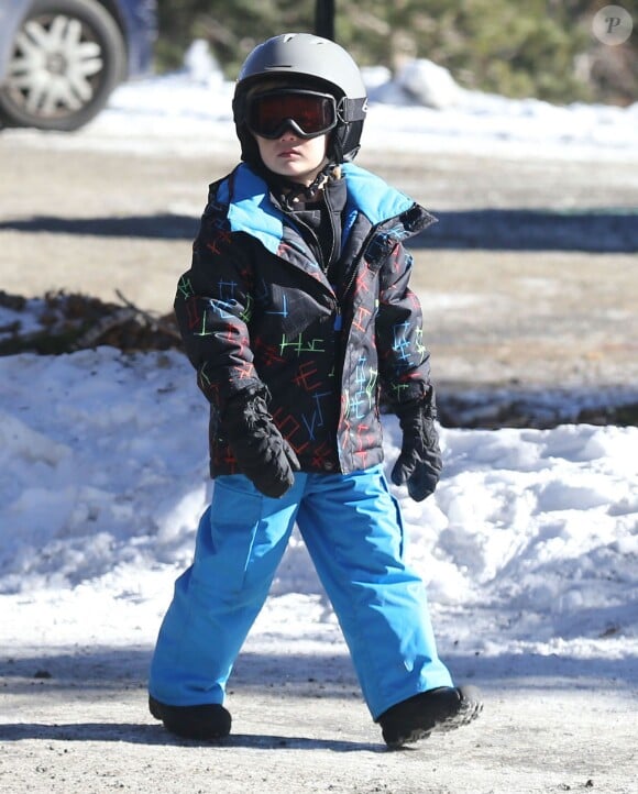 Exclusif - Paula Patton et son fils passent quelques jours de vacances dans la station de ski de Mammoth. Le 31 décembre 2014
