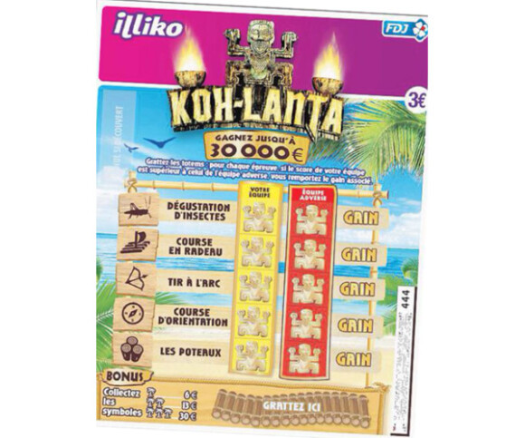 La FDJ sort un jeu à gratter inspiré du jeu télé Koh-Lanta.