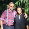 Zoe Saldana, encore enceinte, et Marco Perego à Los Angeles le 9 novembre 2014.