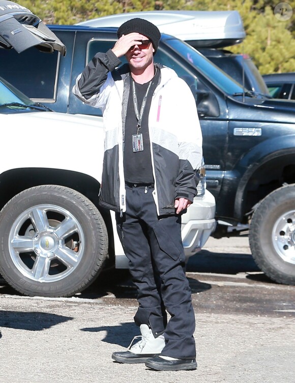 Gwen Stefani fait du ski en famille avec son mari Gavin Rossdale et leurs enfants Zuma, Kingston et Apollo dans la station de ski de Mammoth Mountain en Californie, le 2 janvier 2015