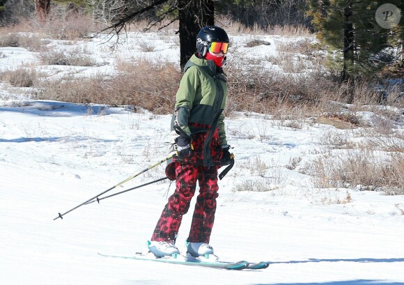 Gwen Stefani fait du ski en famille avec son mari Gavin Rossdale et leurs enfants Zuma, Kingston et Apollo dans la station de ski de Mammoth Mountain en Californie, le 2 janvier 2015