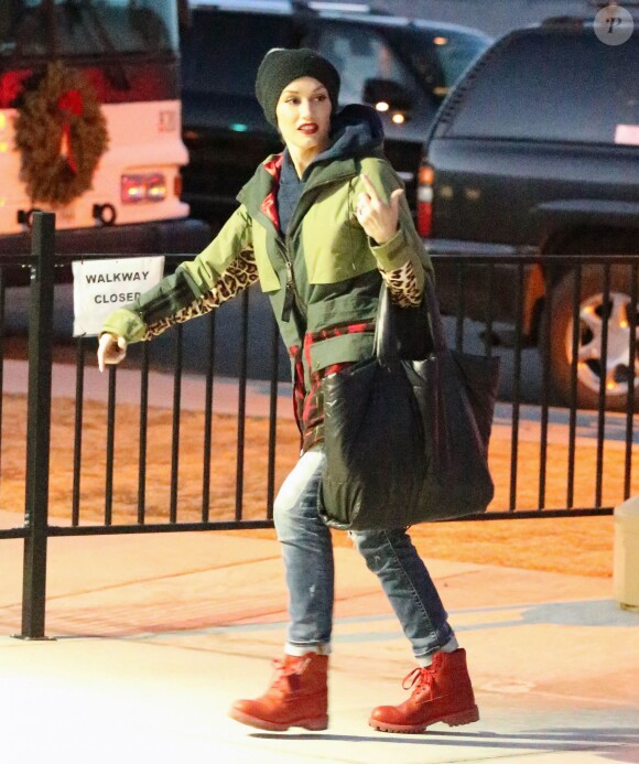 Semi-Exclusif - Gwen Stefani passe des vacances en famille avec son mari Gavin Rossdale et leurs enfants Zuma, Kingston et Apollo dans la station de ski de Mammoth Mountain en Californie, le 2 janvier 2015