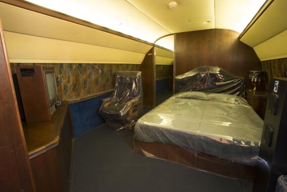 L'intérieur du jet "Lisa Marie" ayant appartenu à Elvis Presley à Graceland à Memphis, le 2 janvier 2015.